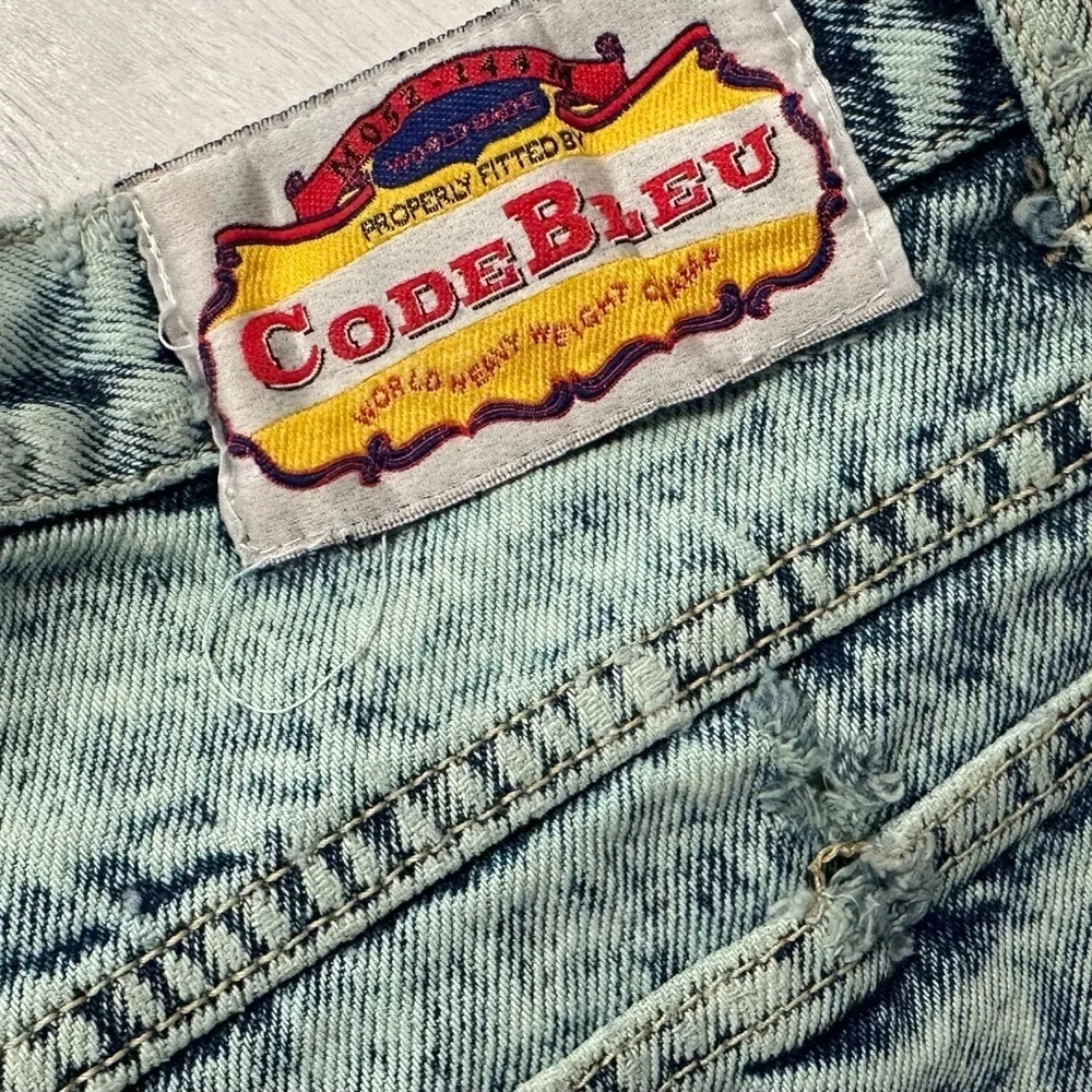 Vintage 80s 90s Code Bleu Acid Wash Jeans Women’s High Rise Straight 14 - Picture 2 of 16